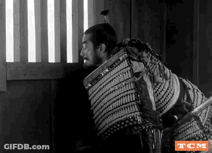 Shocked Samurai Man GIF