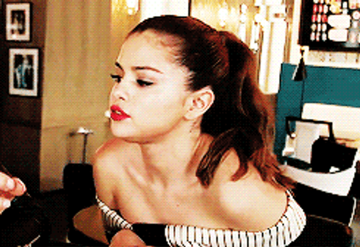 Shocked Selena Gomez Talking GIF