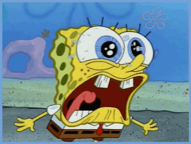 Shocked Spongebob Crying Out Loud GIF
