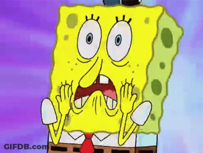 Shocked Spongebob Squarepants Horrified GIF