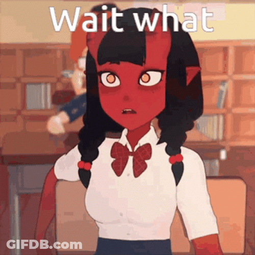 Shocked Succubus Meru Wait What GIF