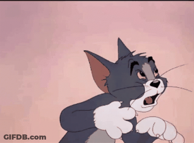 Shocked Tom And Jerry Cat GIF