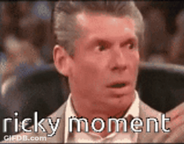 Shocked Vince McMahon Ricky Moment GIF