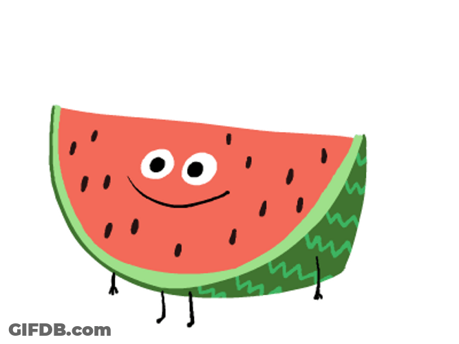 Shocked Watermelon GIF