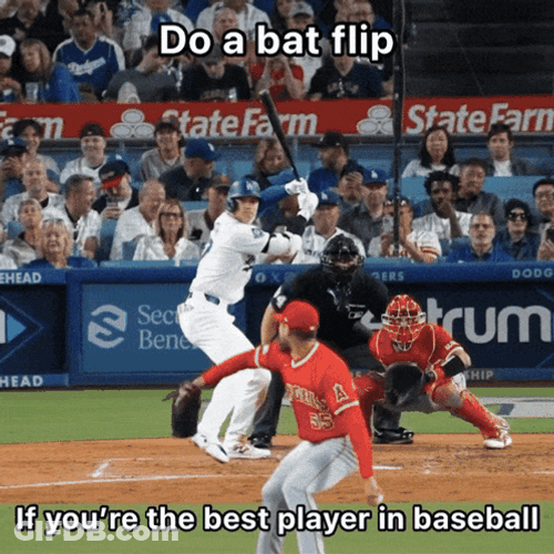 Shohei Ohtani Bat Flip GIF