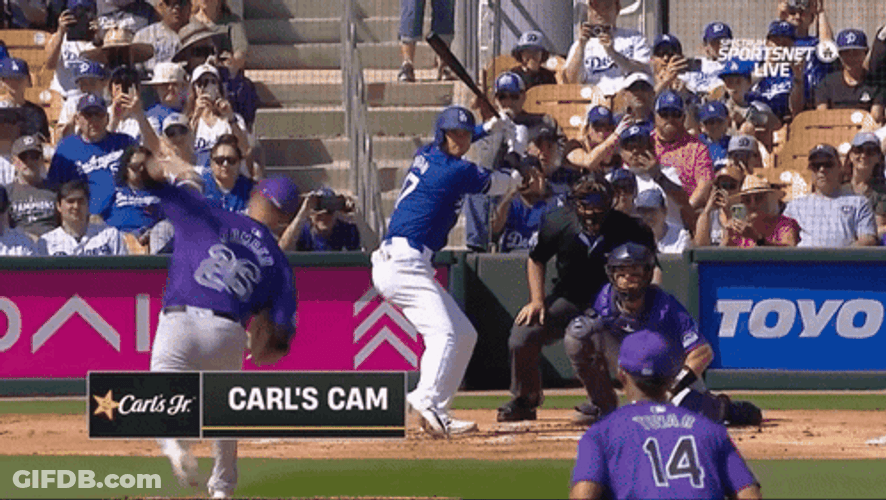 Shohei Ohtani Hitting Ball GIF