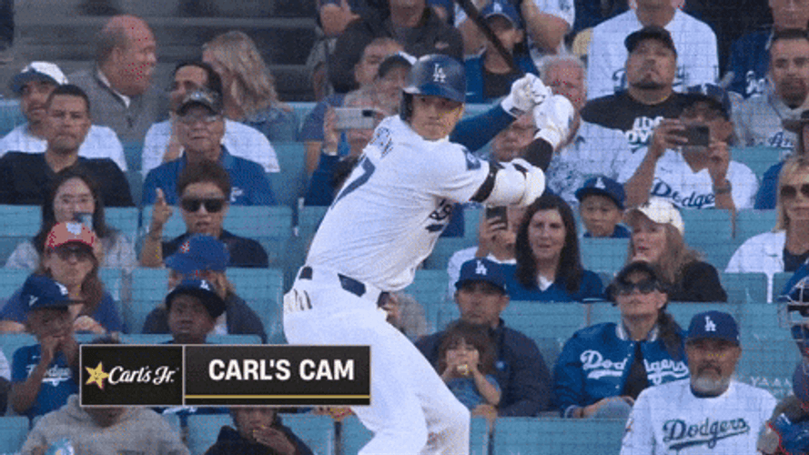 Shohei Ohtani Hitting The Ball For Home Run GIF