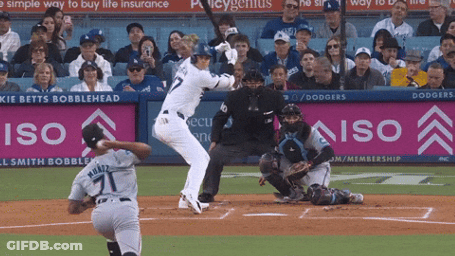 Shohei Ohtani Hitting The Pitch GIF