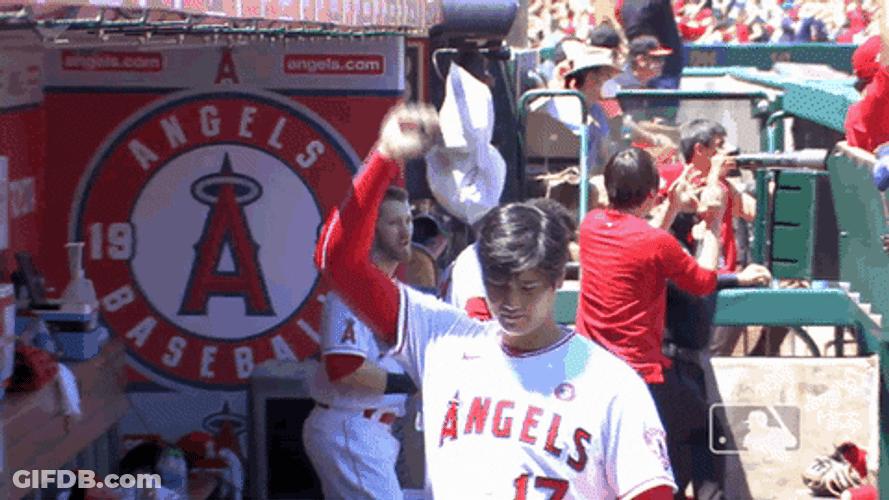 Shohei Ohtani Pumping His Hands GIF