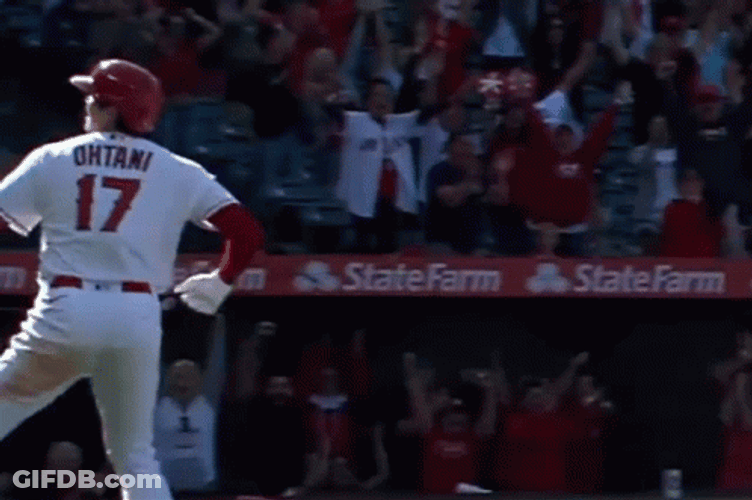 Shohei Ohtani Pumping His Shoulder Celebration GIF
