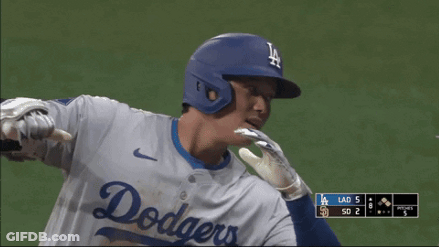 Shohei Ohtani Sideways Dance And Head Bump With A Teammate GIF