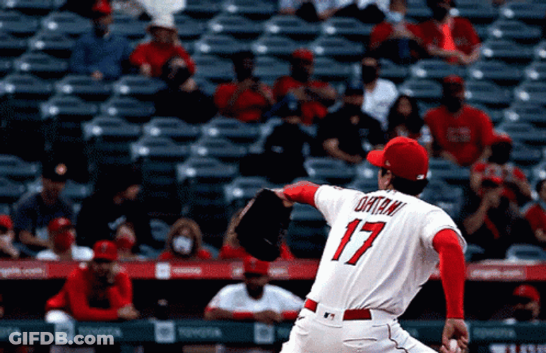 Shohei Ohtani Throwing Ball GIF
