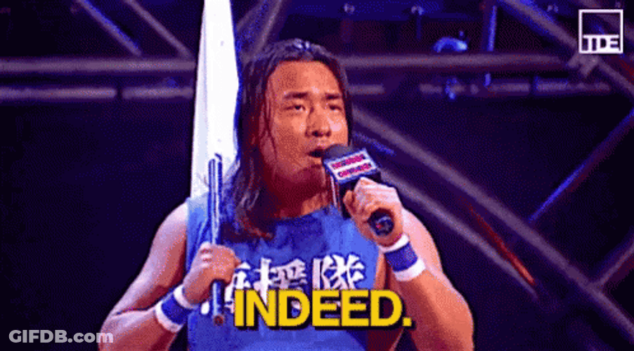 Shoichi Funaki Shouting Indeed GIF