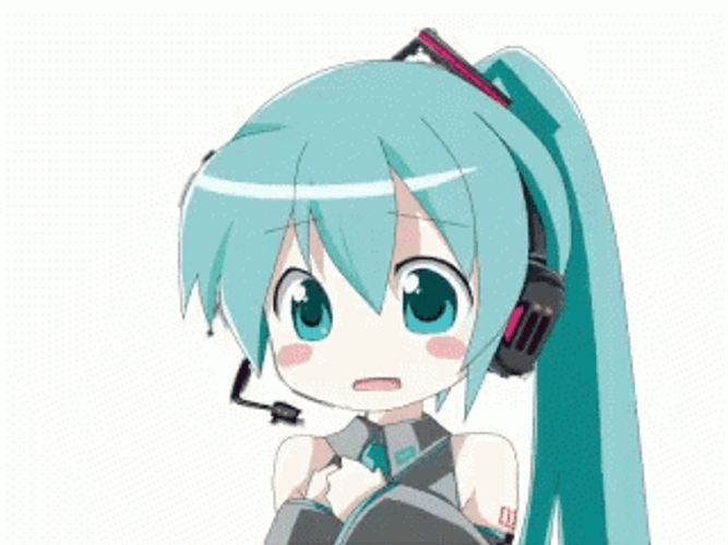 Shookt Hatsune Miku Chibi GIF