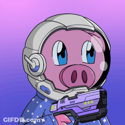 Shooter Pig On Suit GIF