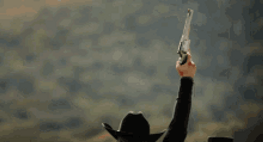 Shooting Into Air Pointing Towards Sky GIF