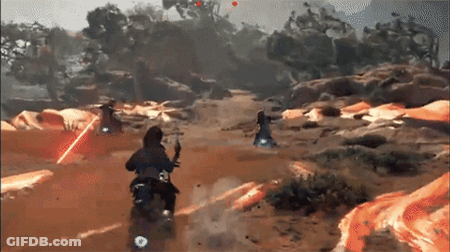 Shooting Raygun While Driving GIF