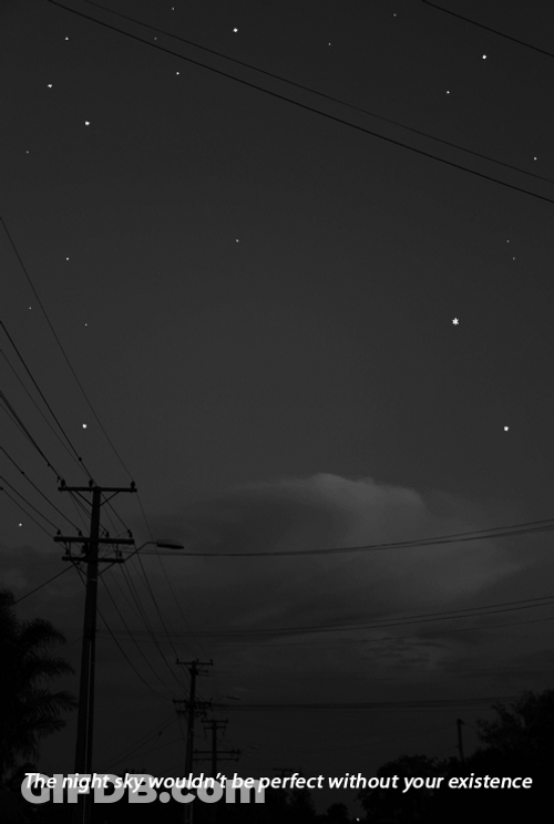 Shooting Star Anime Night Sky GIF
