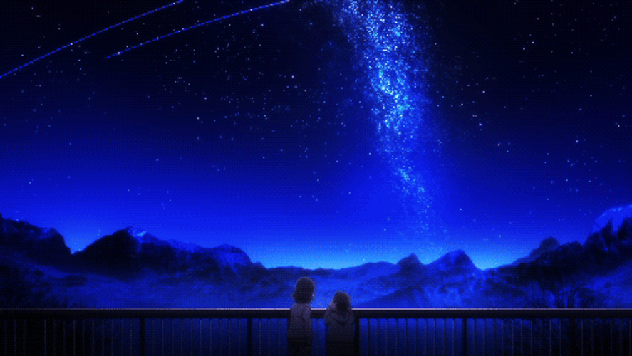 Shooting Star Anime Scenery GIF