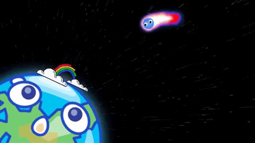 Shooting Star Cartoon Animation GIF