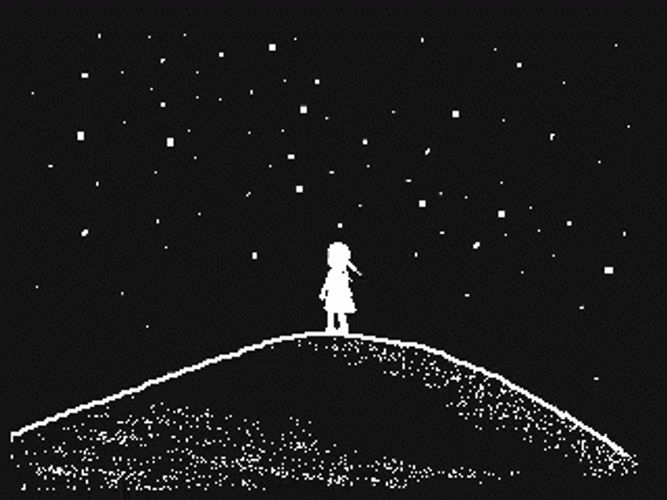 Shooting Star Chalk Sketch GIF