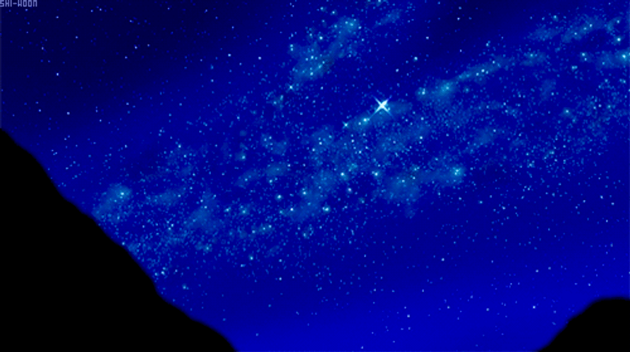 Shooting Star On Blue Sky GIF