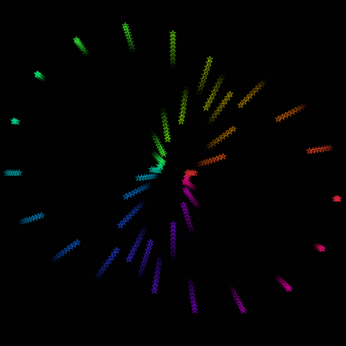 Shooting Star Rainbow Animation GIF