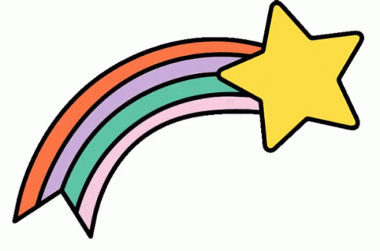 Shooting Star Rainbow GIF