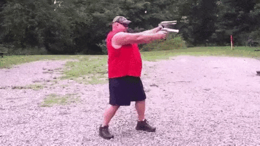 Shooting Two Guns Merica Murica GIF