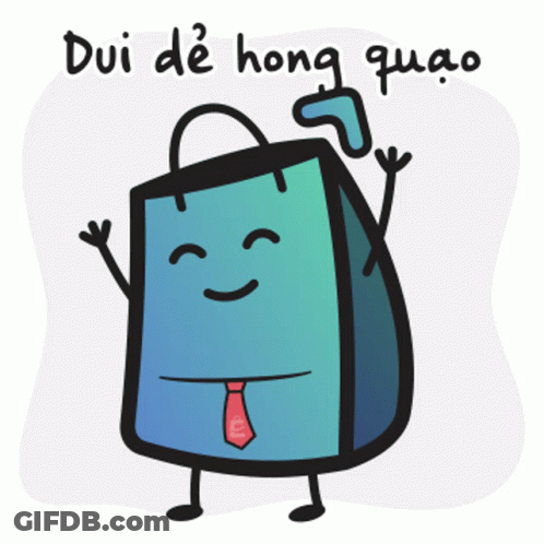 Shopping Bag Dui De Hong Quao GIF