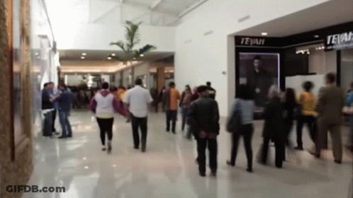 Shopping Mall Coca Cola Sign GIF
