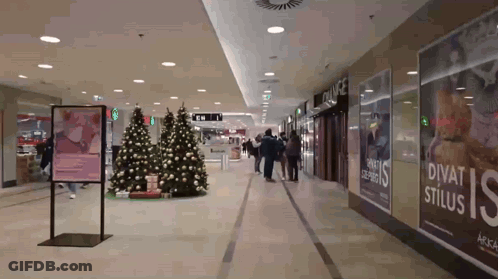Shopping Mall With Divat Stilus Sign GIF