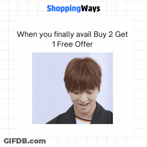 Shopping Ways Buy 2 Get 1 Free Poster GIF