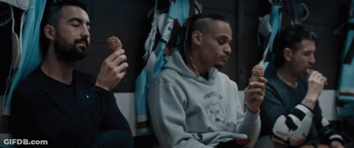 Shoresy Enjoying Ice Cream With Team GIF
