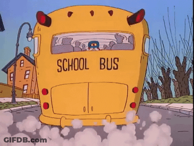Short Bus Of School Leaving GIF