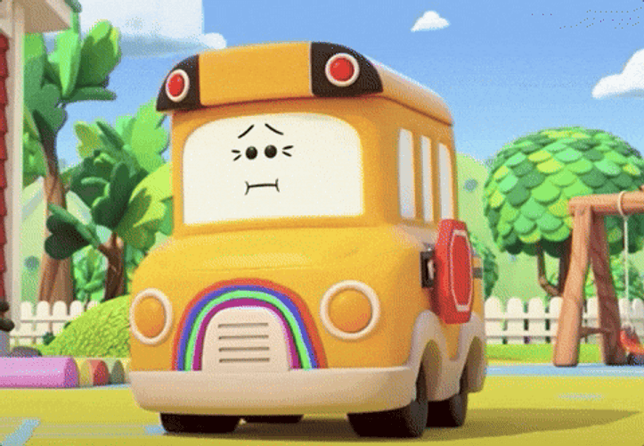Short Bus Red Light Stop GIF