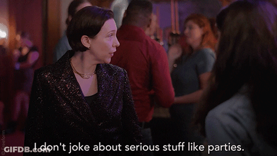 Short Haired Serious Woman Straight Face GIF