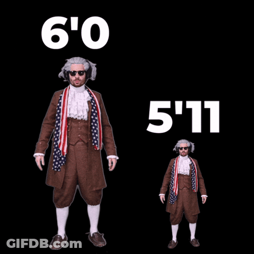 Short Man Boast On Lanky Man GIF