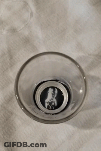 Shot Glass On Towel GIF