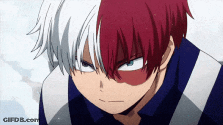 Shoto Todoroki Blowing Smoke GIF