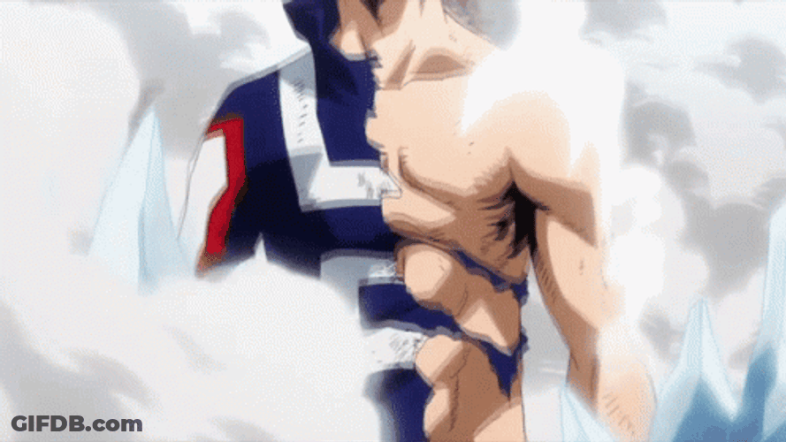 Shoto Todoroki Body After Attack GIF