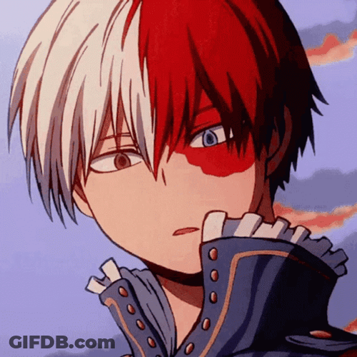 Shoto Todoroki Closing His Eyes GIF