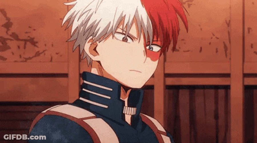 Shoto Todoroki Fiery Stare GIF