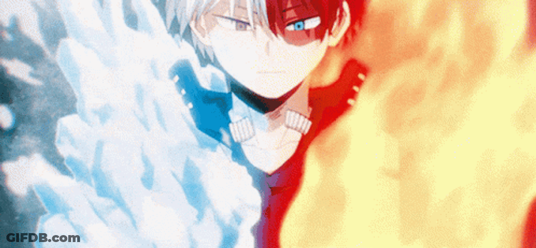 Shoto Todoroki Fire And Water GIF