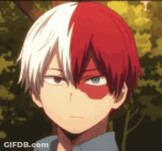 Shoto Todoroki Looking Intently GIF