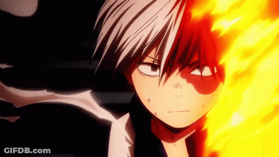 Shoto Todoroki Power Attack GIF