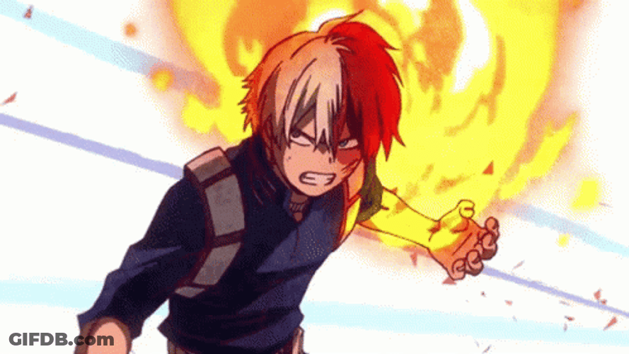 Shoto Todoroki Power Up GIF