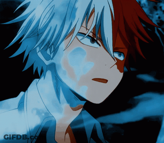 Shoto Todoroki Side Profile GIF