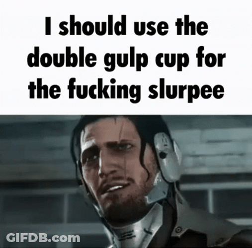 Should Use Double Cup For Slurpee GIF