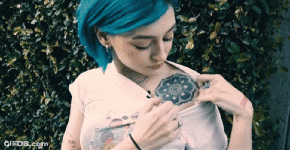 Shoulder Flower Tattoo GIF